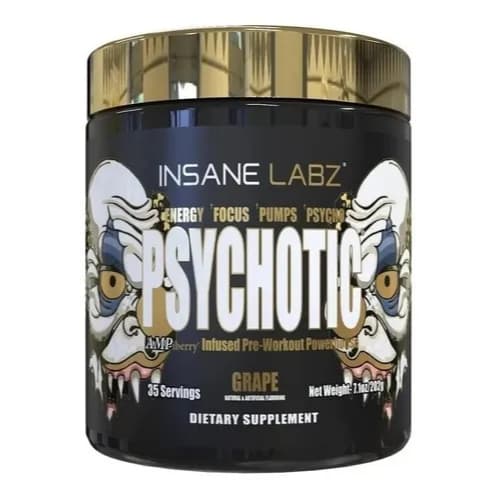 Psychotic Gold Pré-Treino 202g 35 Porções Por Recipiente Sabor Uva - Insane Labz