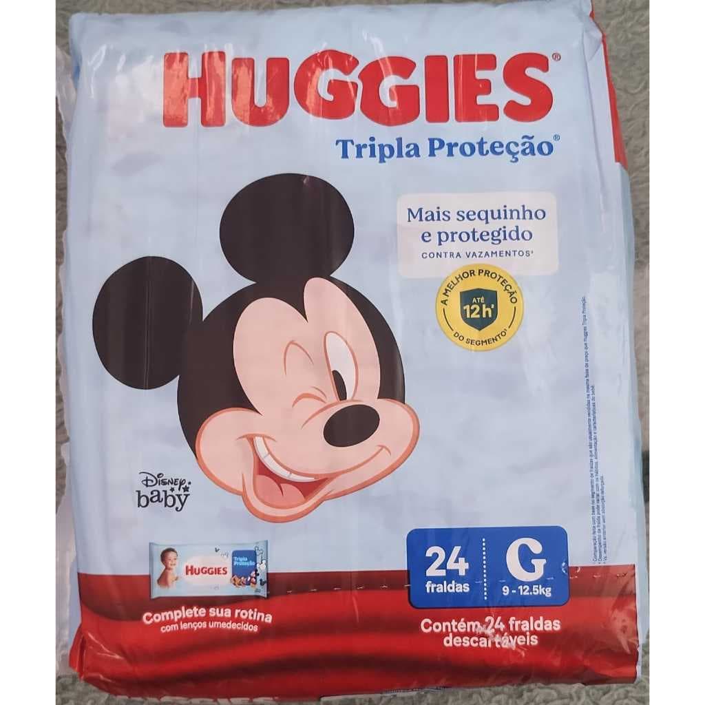 Fralda Huggies TRIPLA PROTEÇÃO - Tam. G 24 unidades