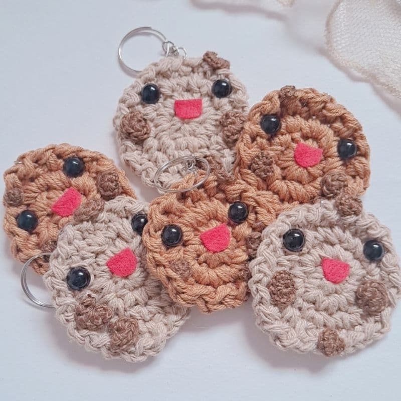 Kit amigurumi kit chaveiros crochê kawaii cookie