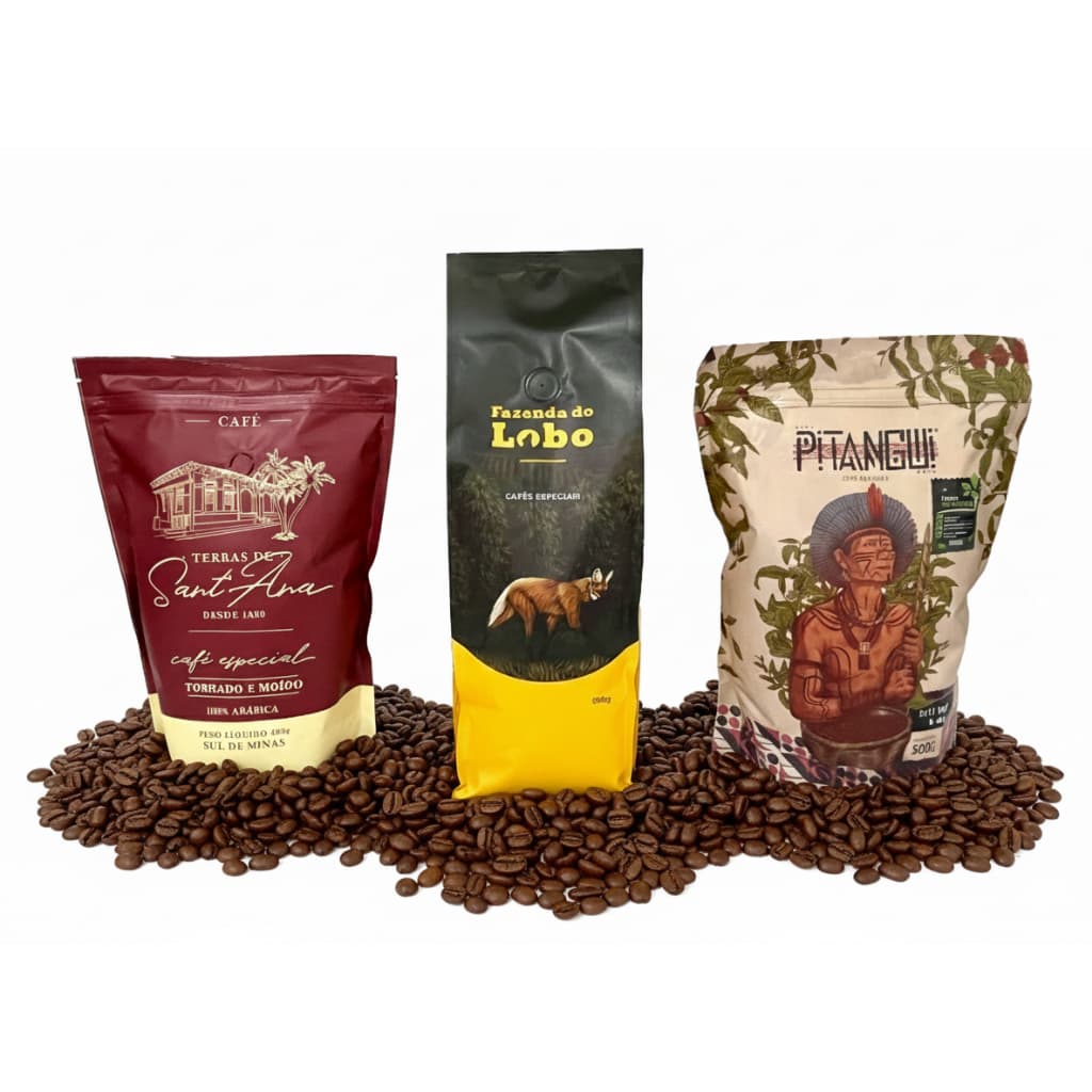 Kit Triplo 1,5kg Café Especial +84 Pts Sul de Minas Gerais 3x 500g Em Grãos 100% Arábica