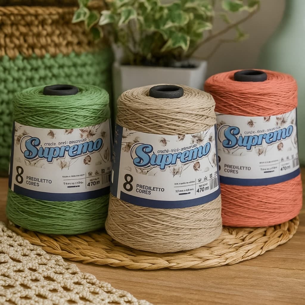 Barbante Supremo 8 Fios 600g – Para Crochê, Tricô e Artesanato