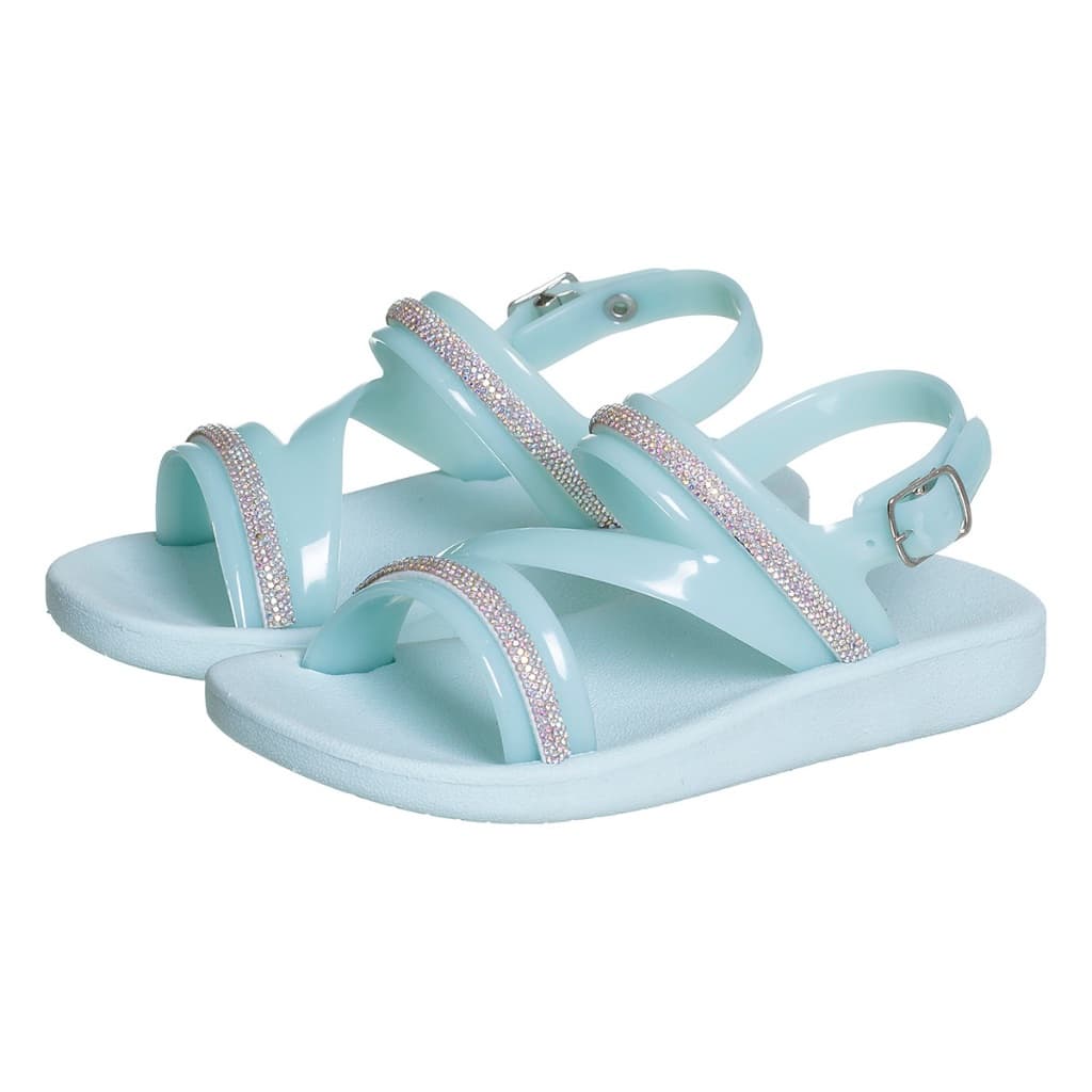 Sandália Papete  Free Infantil Menina  Valente Calçados  Confortável Antiderrapante Aqua