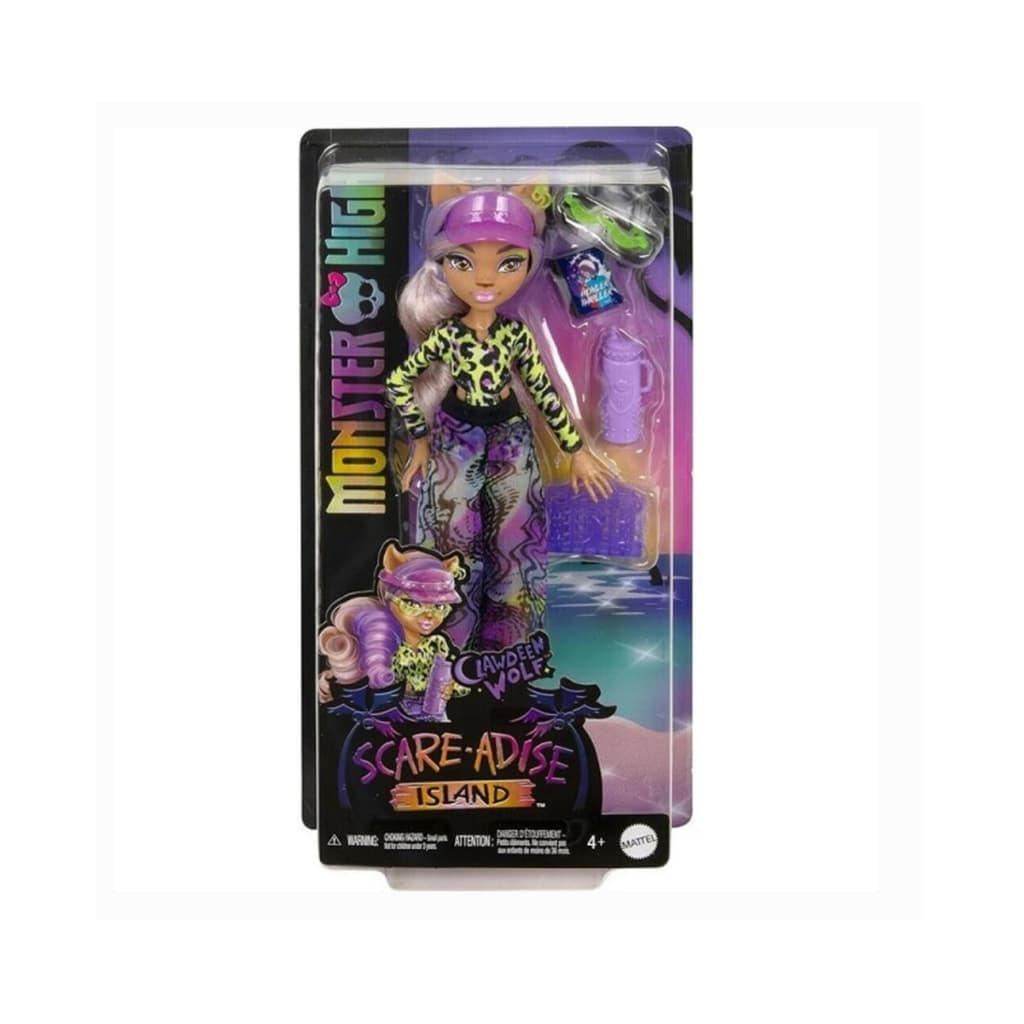 Monster High Coleção Ilha do Terror Boneca Articulada Clawdeen Wolf 30cm - Mattel HRP67
