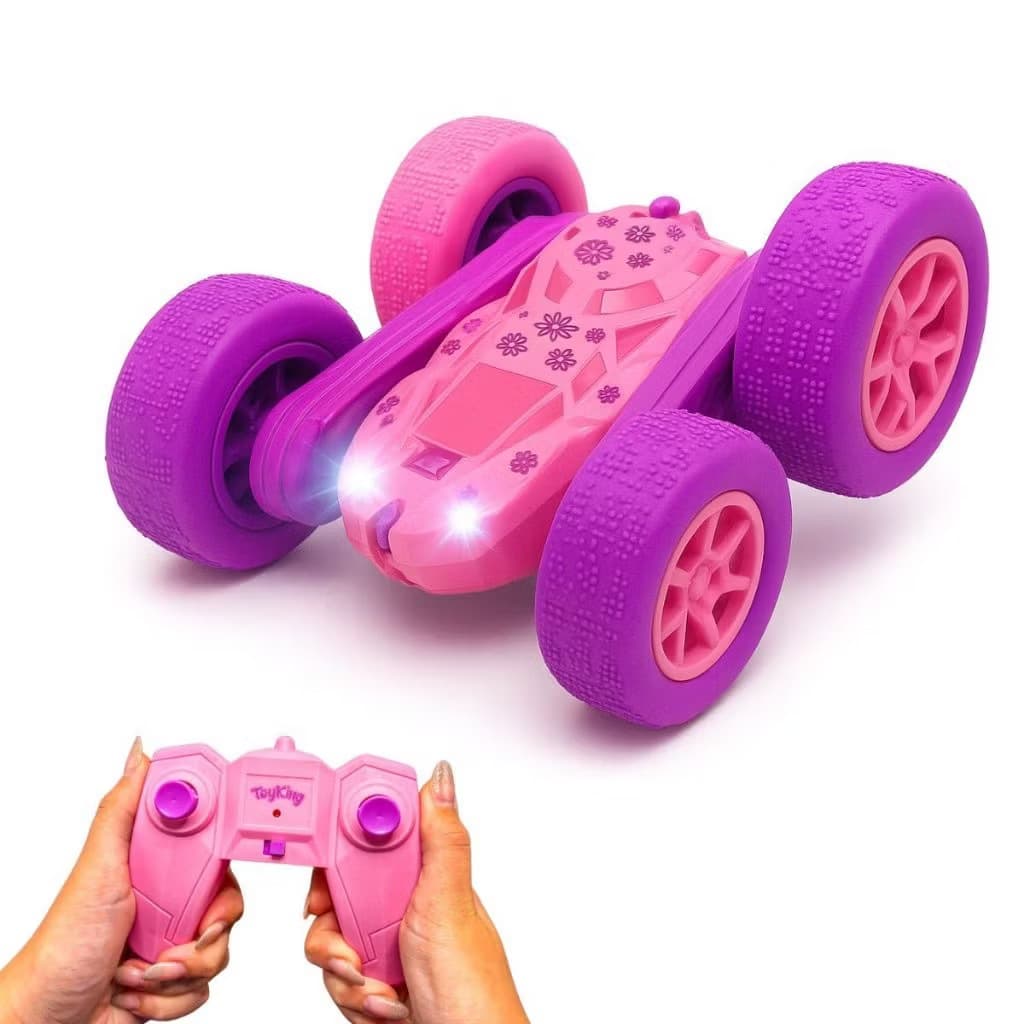 Carrinho Pink Sem fio Controle Remoto Acrobata Turbo Rotação Completa de 360 Graus Recarregável Tk-AB6145