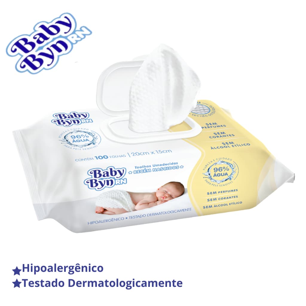 Lenço Umedecido Baby Byn Rn Toalhas Umedecidas para Bebê ENVIO IMEDIATO