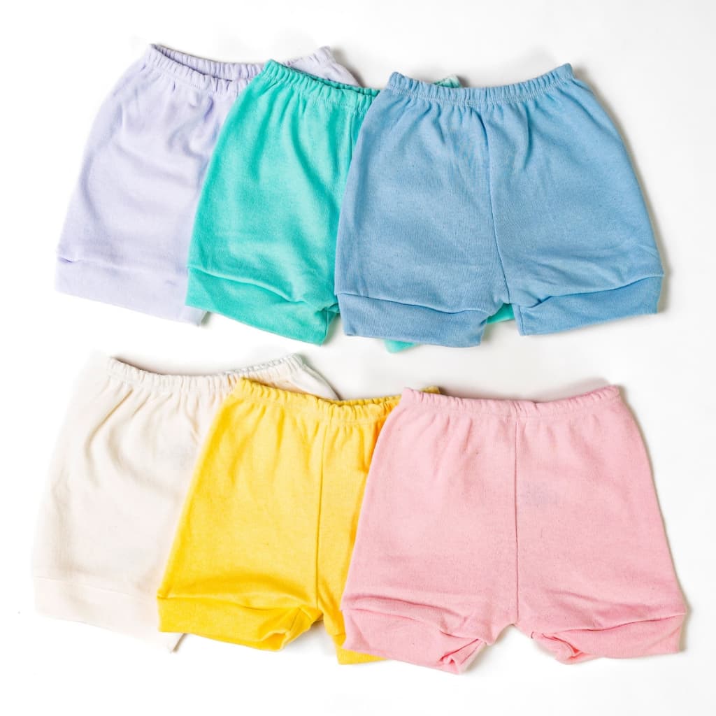 Kit 1 a 5 Shorts Bebê 100% Algodão Suedine Tapa Fraldas Menino Menina Shortinho Bermuda Enxoval Maternidade