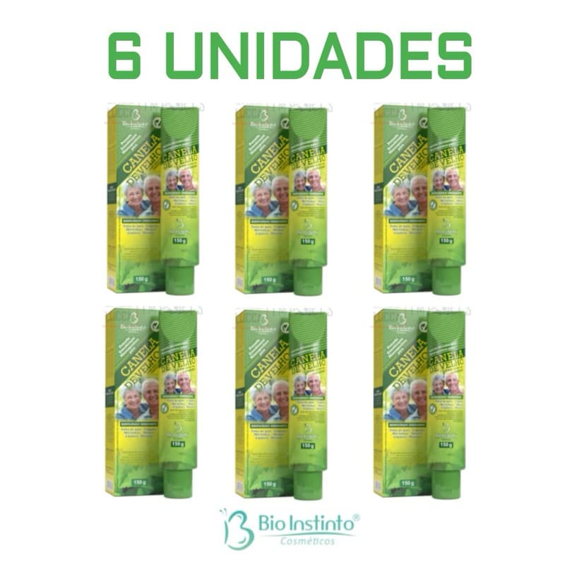 Kit 6 Pomada Canela de Velho com Sebo de Carneiro 150g - Bio Instinto