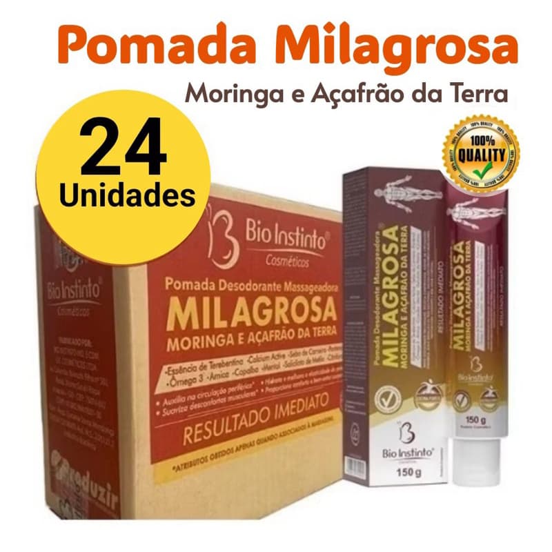 Kit 24 Pomadas Milagrosa Massageadora com Açafrão Bio Instinto