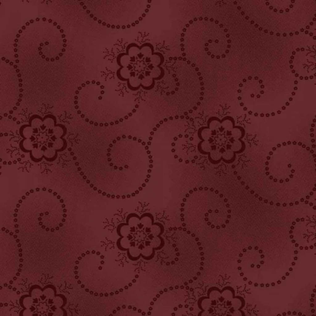 Tecido Patchwork Romance Vinho CR4006