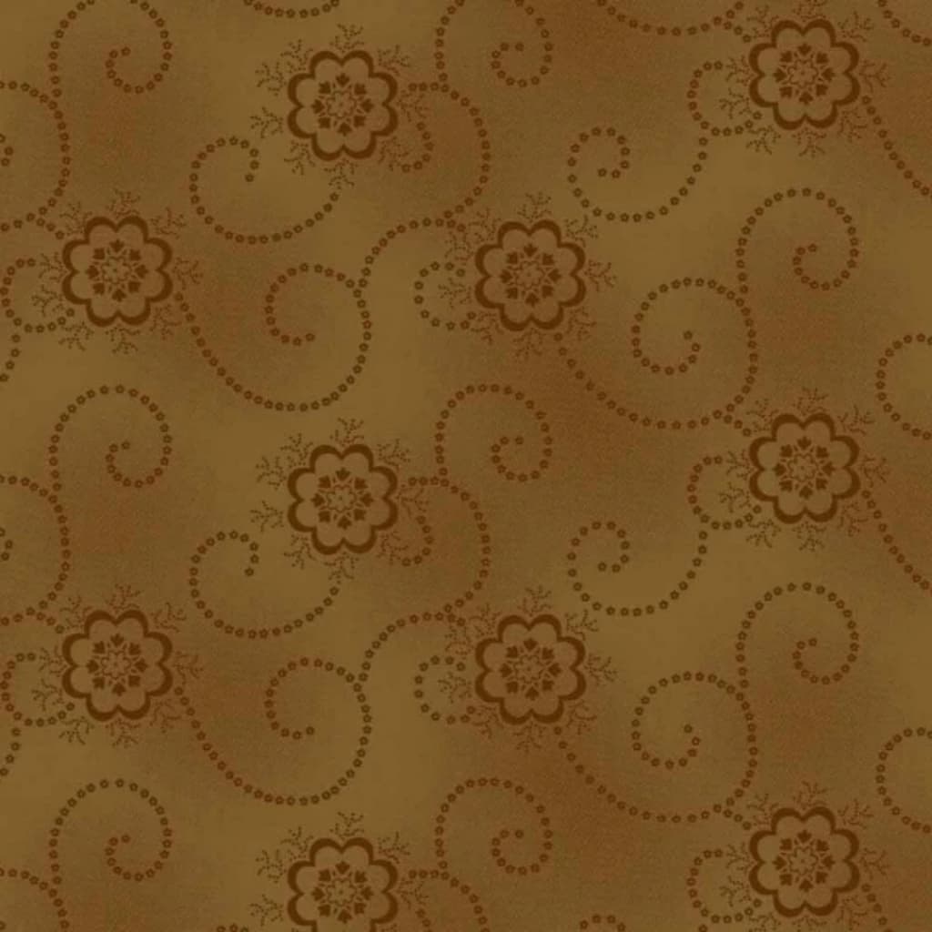 Tecido Patchwork Romance Ocre CR4004