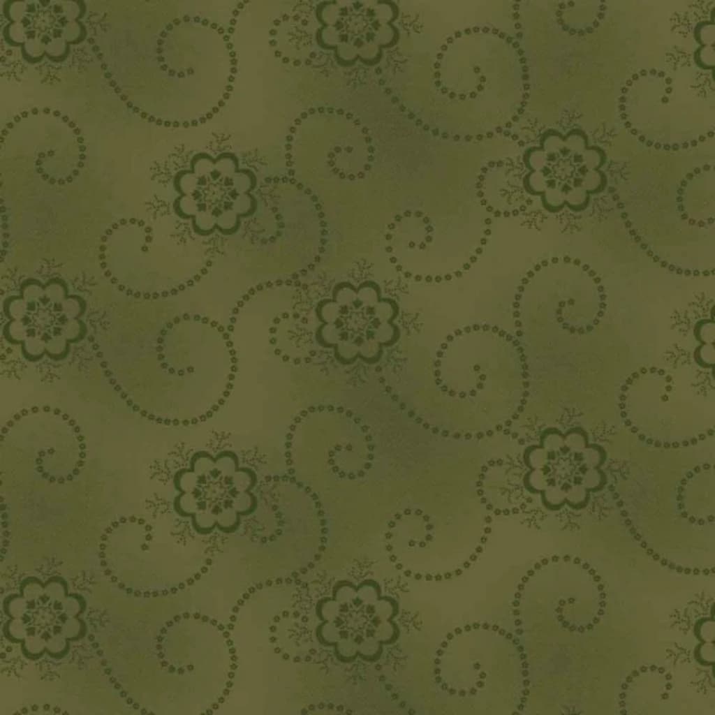 Tecido Patchwork Romance Verde CR4005