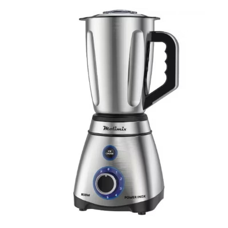 Liquidificador Inox super potente tritura gelo - 800W - 1.5L - 110V - Prata