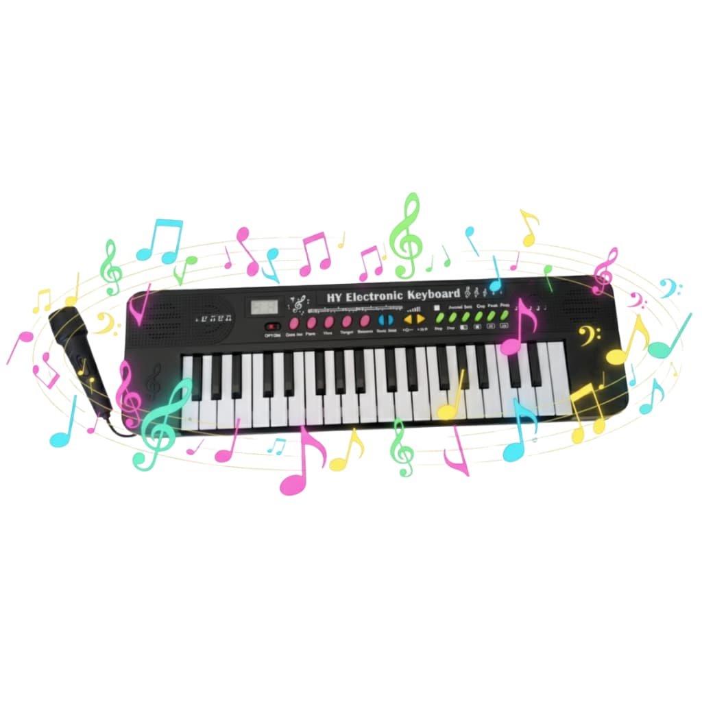 Piano Teclado Brinquedo Infantil Com Som e Microfone 37 Teclas Brinquedo Educativo Musical
