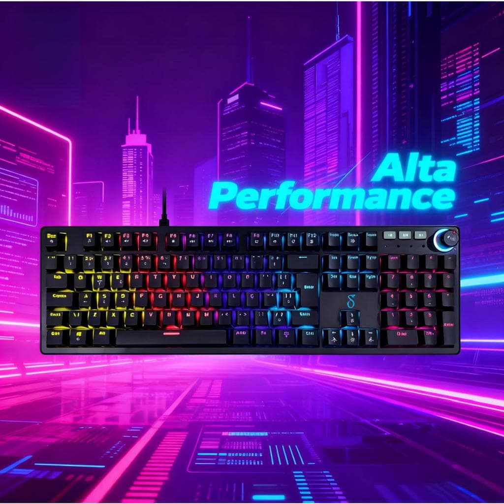 Teclado Mecânico Gamer RGB  Teclado Iluminado para PC Deskto