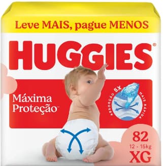 Fralda Huggies Máxima Proteção Tam XG 82 Unidades