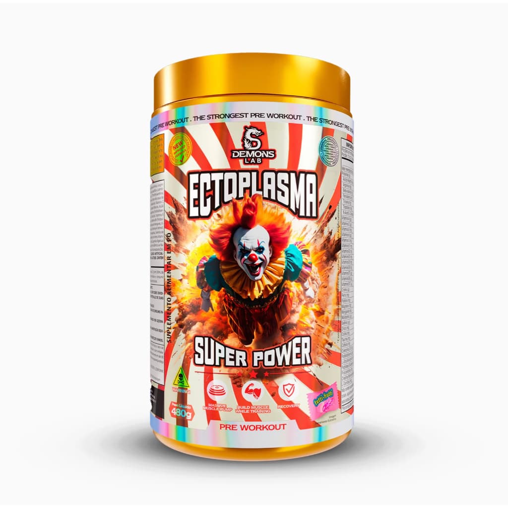 Ectoplasma Pré treino - Super Power Pré-Treino 480g – Demons Lab – Tutti Frutti