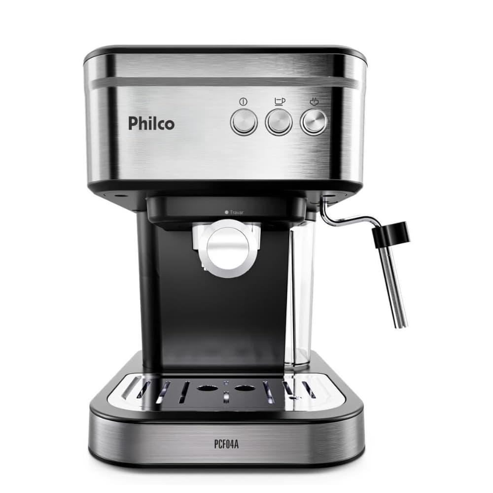 Cafeteira Expresso Philco Inox Pressão de 20 Bar 1,2L Filtro Removível e Aquecedor de Xícaras