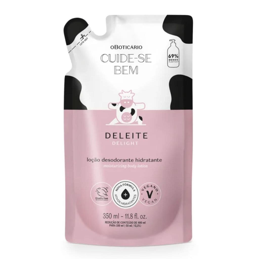  Cuide-Se Bem Hidratante Deleite Refil 350Ml - O Boticário
