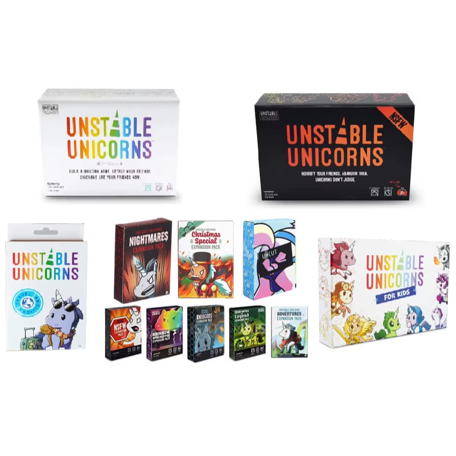Jogo de Cartas Unstable Unicorns | Party Game Caótico Divertido | Família e Amigos | Jogo em Inglês
