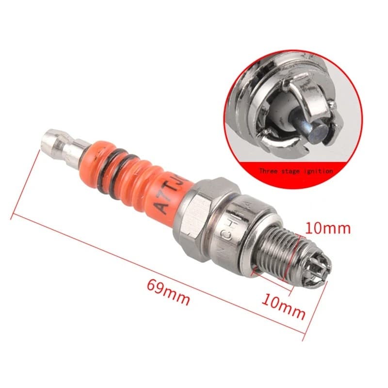 Vela 3 eletrodos para Moto Biz Pop100 Motos 50cc