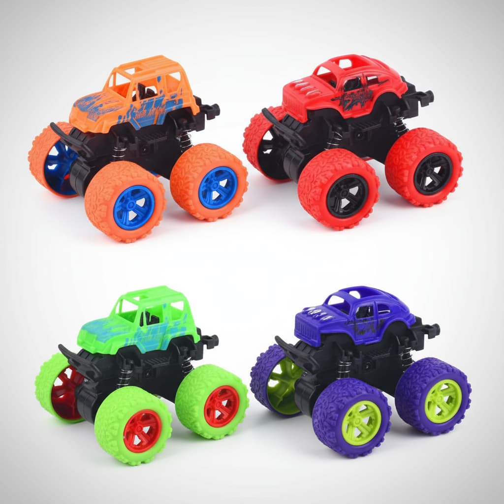 Carro Carrinhos Brinquedo Fricção Monster Truck Giratório Coloridos giro cambalhota 360º