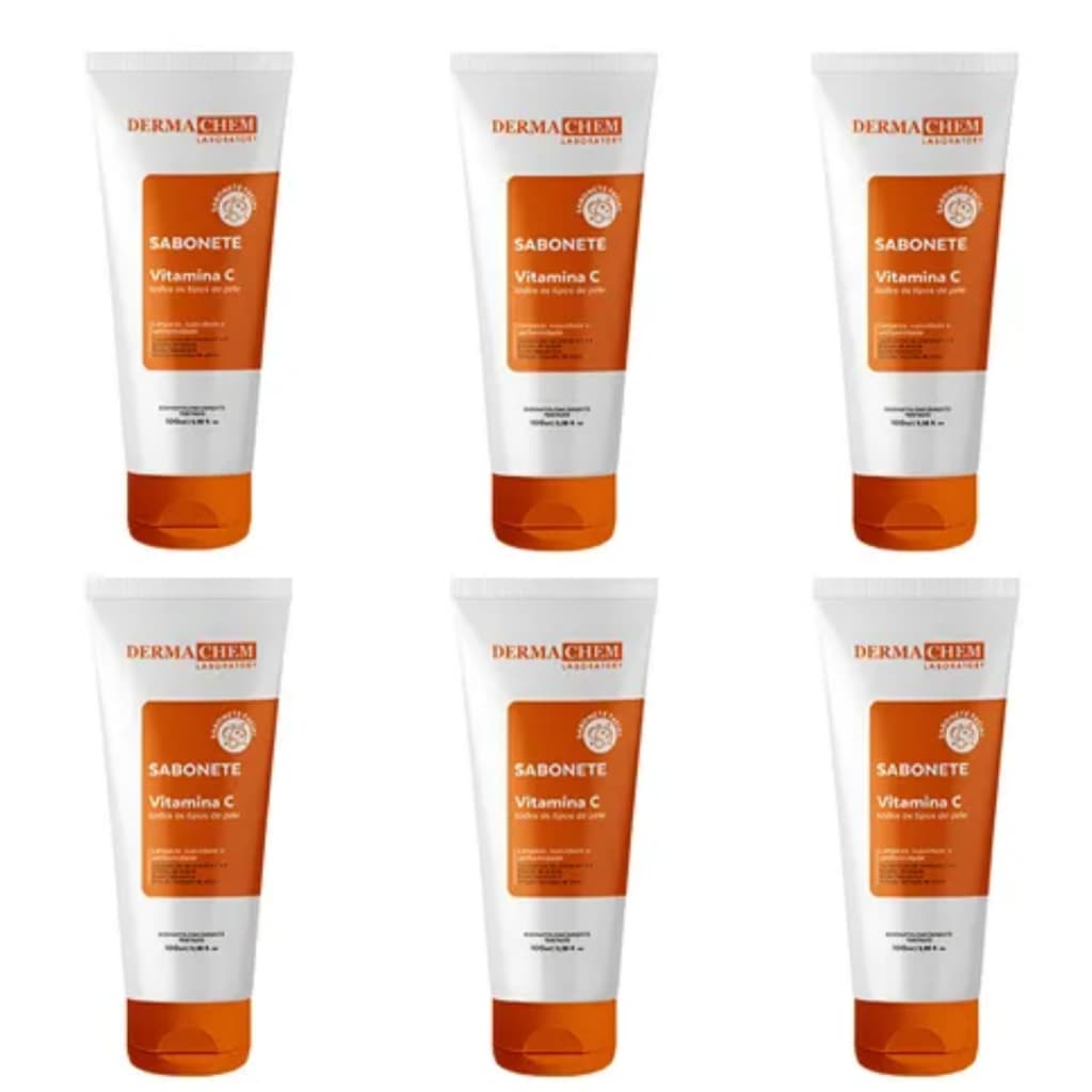 Box 6 Sabonete Vitamina C Anti Idade Dermachem 100ml