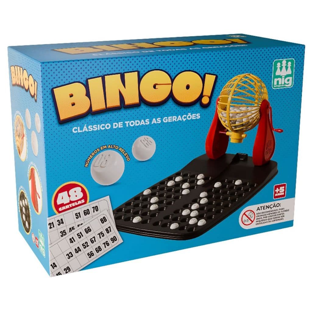 Jogos De Mesa Bingo 48 Cartelas Nig Brinquedos Familia E Amigos Festa Diversão Sorte