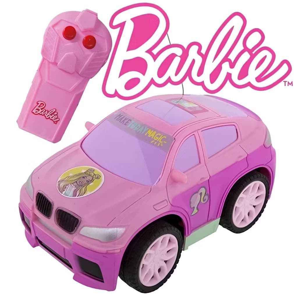 Carrinho Barbie Rosa Infantil Controle Remoto 3 Funções