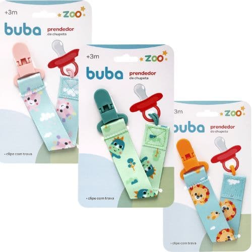 Prendedor De Chupeta Para Bebê Infantil Buba Zoo | Prendedor De Bico | Prendedor Para Chupeta Bebe