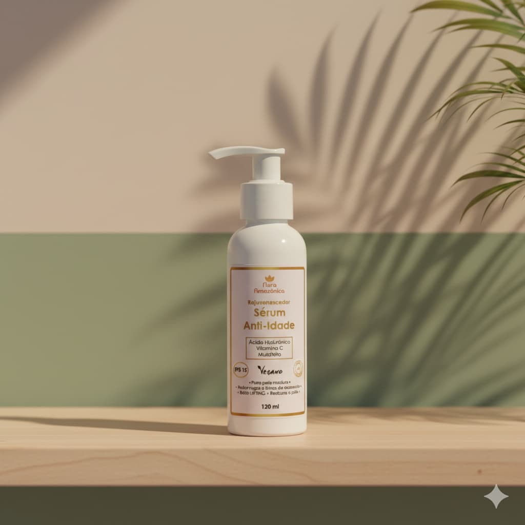 Sérum Anti-idade - Firma, clareia e Rejuvenesce - rico em compostos fenólicos e antioxidantes -120ml