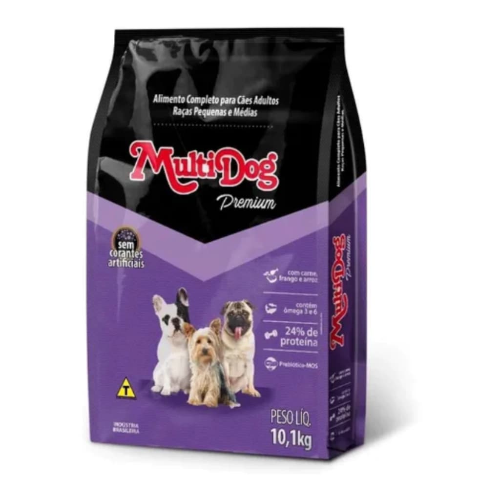 Ração Para Cães Multidog Premium Raças Pequena e Media 10,1kg