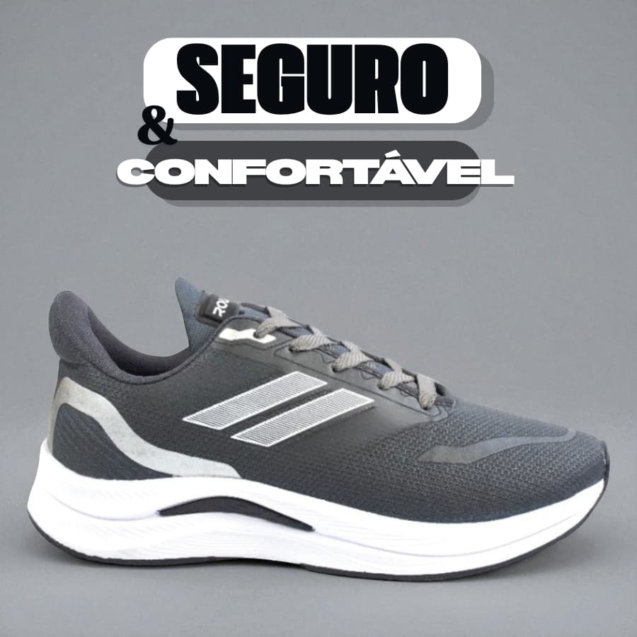 Tênis de Corrida Masculino ROUDER | Tênis Respirável e Antiderrapante para Exercícios Físicos