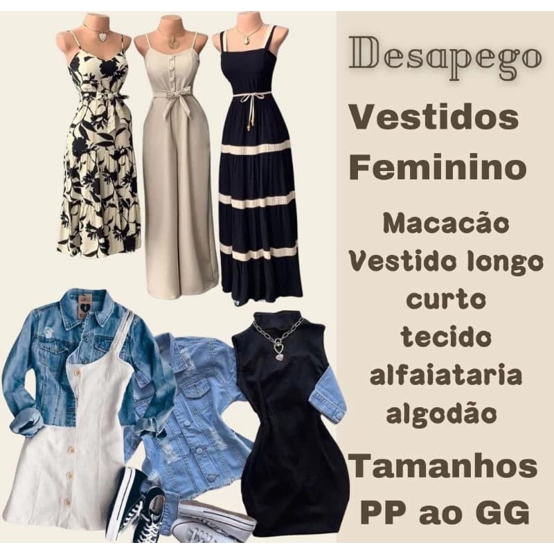 vestido Macacão feminino tubinho jeans longo moderno  PP ao GG moda brechó MODERNO VINTAGE