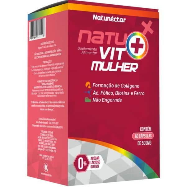 Natuvit Mulher Suplemento Vitaminas Para Mulher 60 Capsulas - Natunéctar