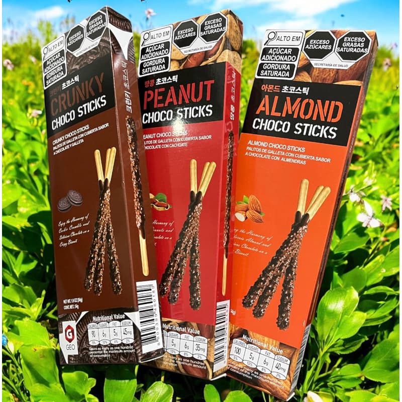 Biscoito Choco Sticks Coberto de Chocolate Doce importado