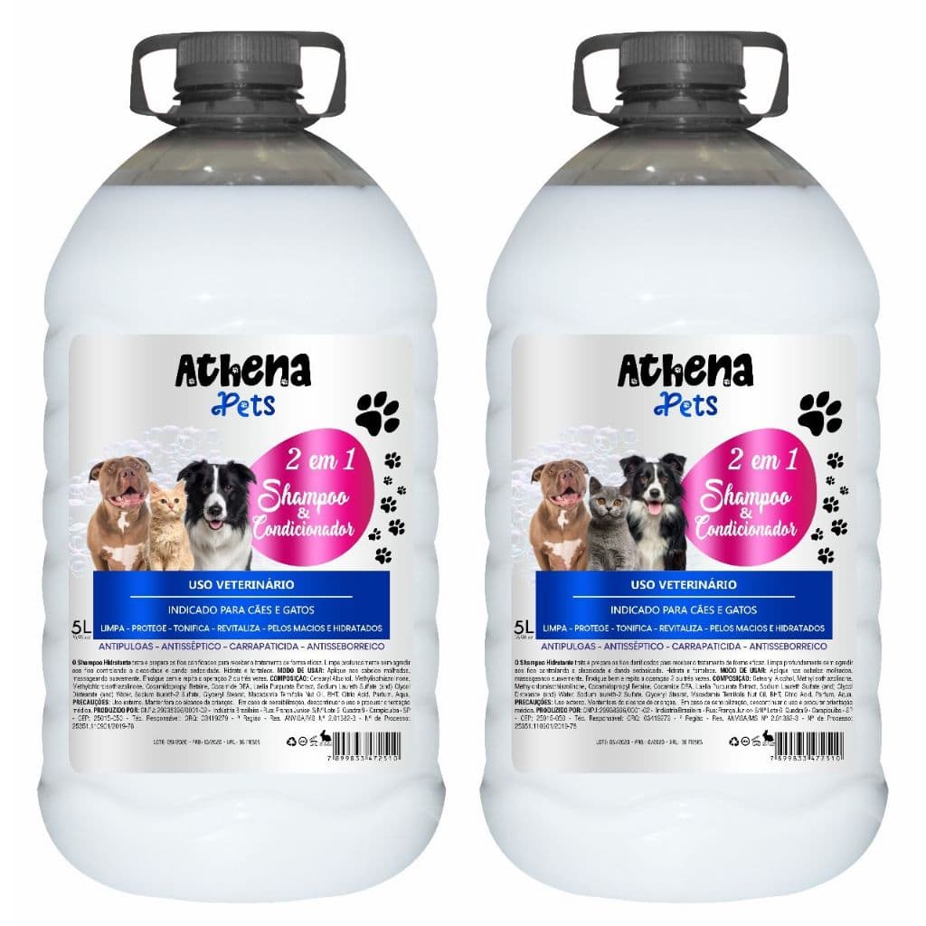 Shampoo Condicionador  Pré Lavagem Cerâmicas 5 Lt Para Pet Cachorro E Gatos  - Limpeza Profunda Linha Pet Shop