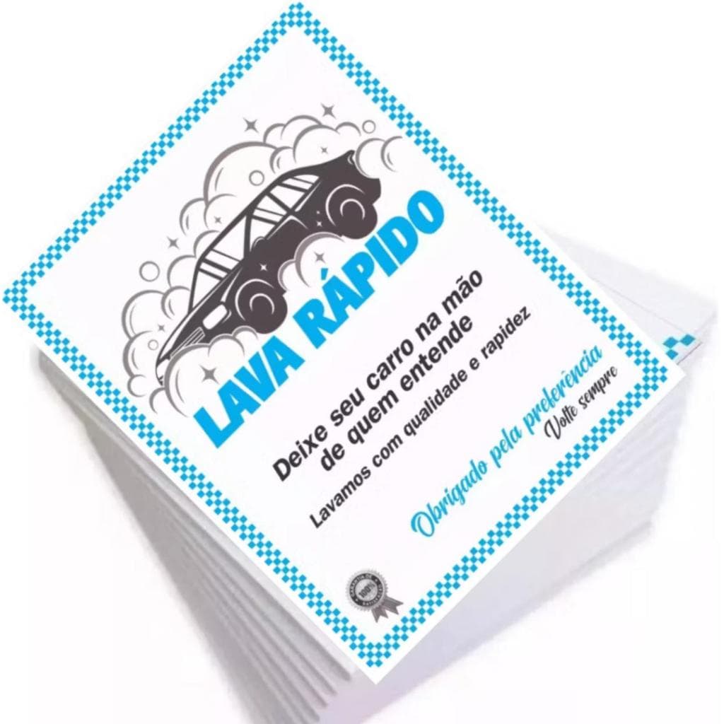 Tapete de Papel Automotivo Lava Rápido –Pacote com 110 Folhas