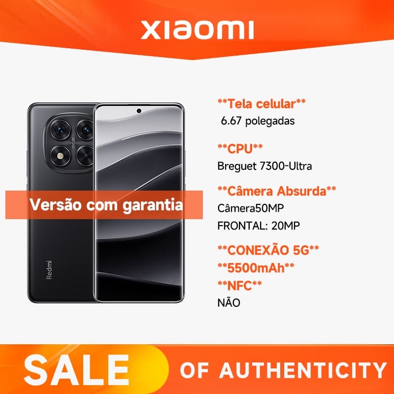 VERSÃO China.Xiaomi Redmi Note 14 Pro 5G 256/8GB Câmera 50MP, NFC: Não Processador Helio G100-Ultra