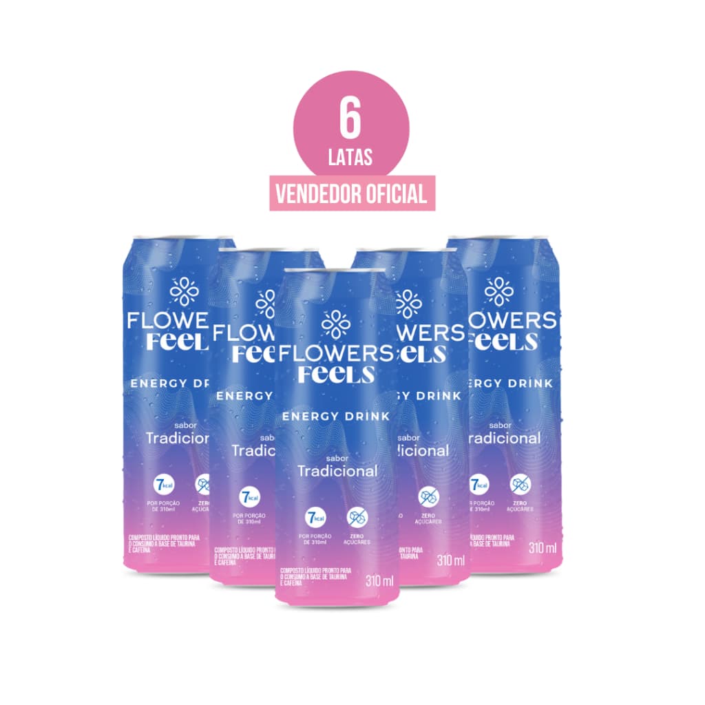 Energético Tradicional Flowers Feels 310ml (6 latas)