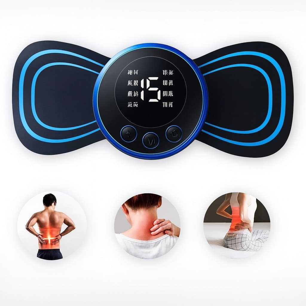Massageador EMS Portátil Elétrico Estimulador Muscular Relaxamento Corporal 19 Níveis USB