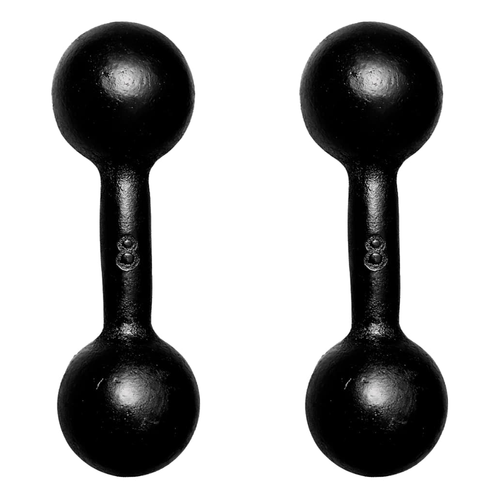 Par Halter Bola Pintado 8kg Para Treino Musculação Peso De Academia