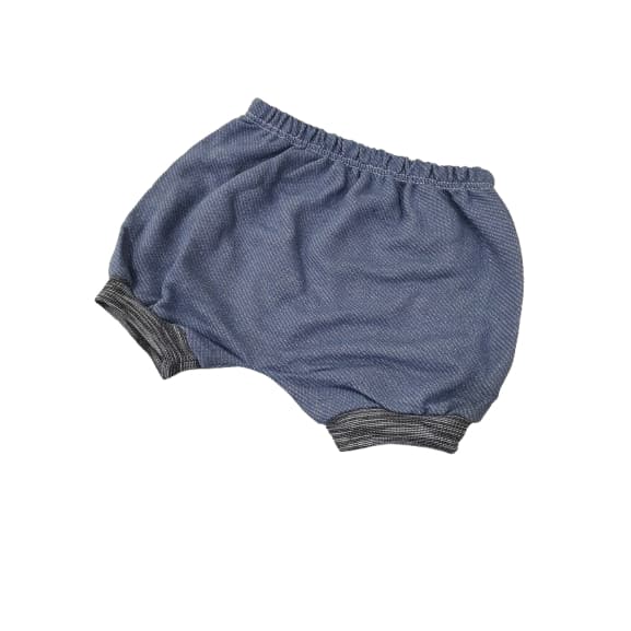 Shorts Tapa-fralda jeans claro ou escuro confortável para bebê com punho