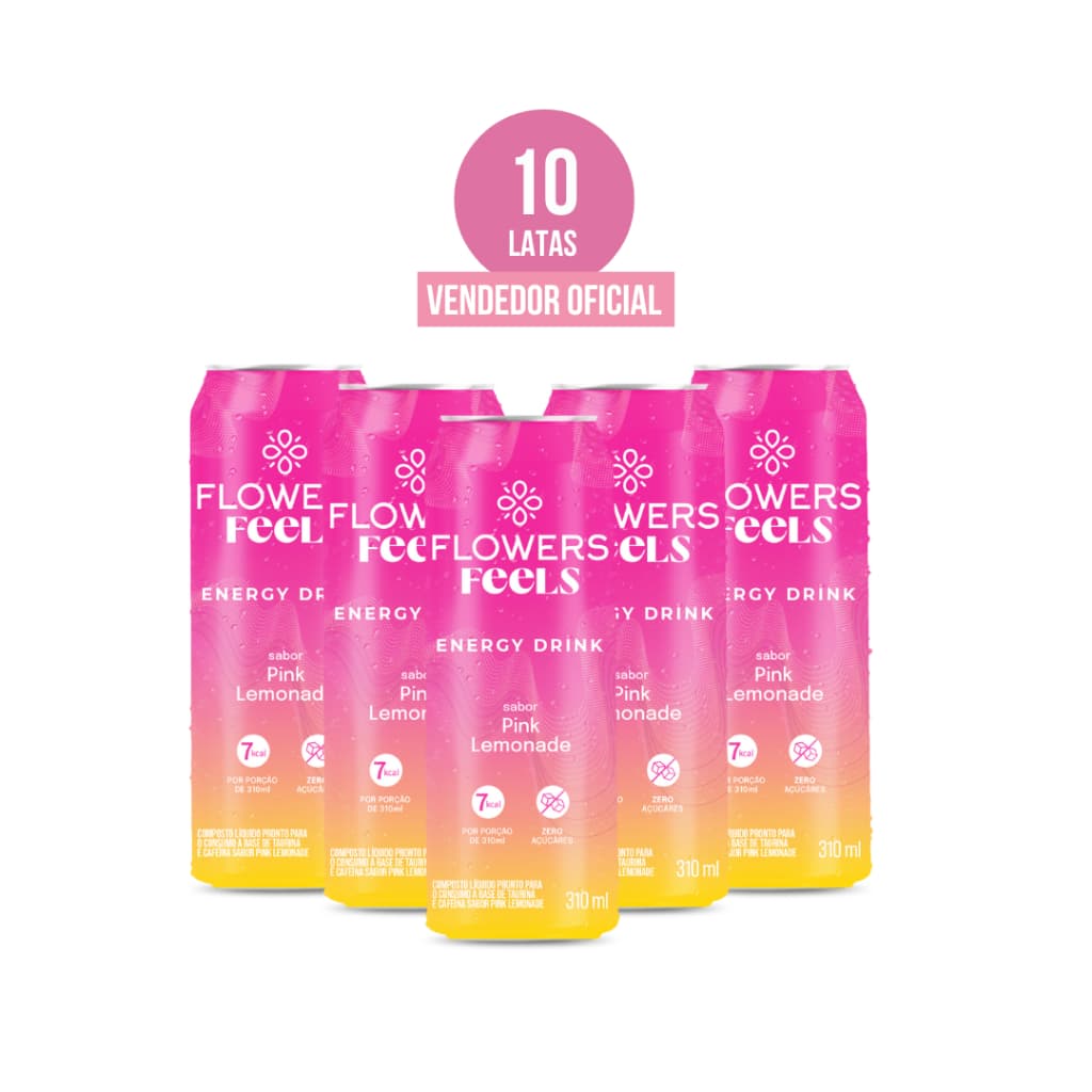 Energético Pink Lemonade Flowers Feels 310ml (10 latas)