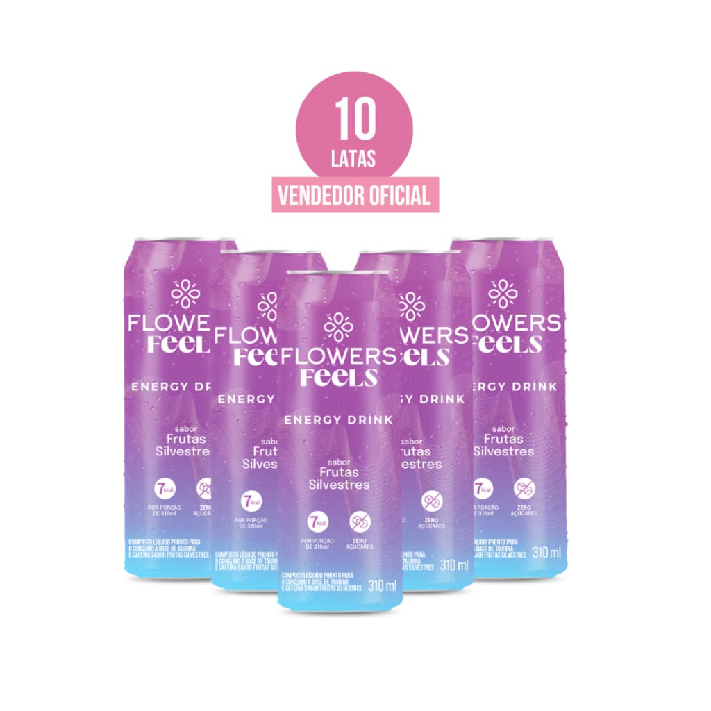 Energético Frutas Silvestres Flowers Feels 310ml (10 latas)