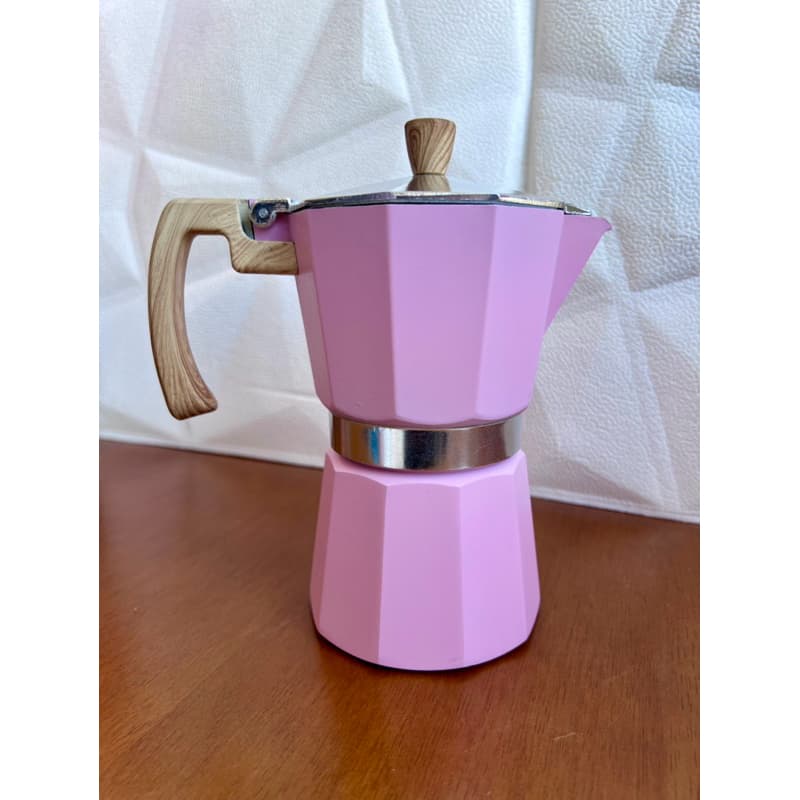 Cafeteira Italiana Moka 300ml Rosa para Café Expresso