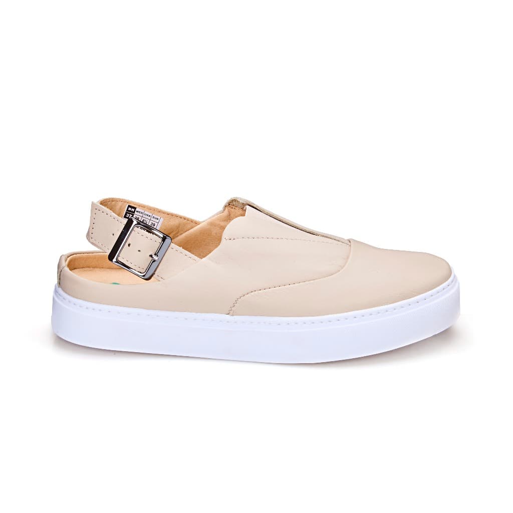 Tênis Mule Couro Casual Moderno Ajuste Confortável Fivela Calce Fácil Kifer Shoes