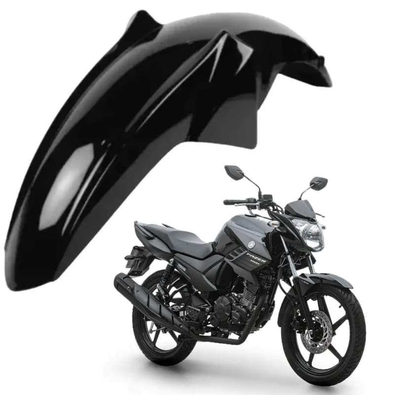 Paralama Dianteiro Compatível com Moto Yamaha Fazer Factor 150 2014 Até 2021 Preto ENVIO IMEDIATO