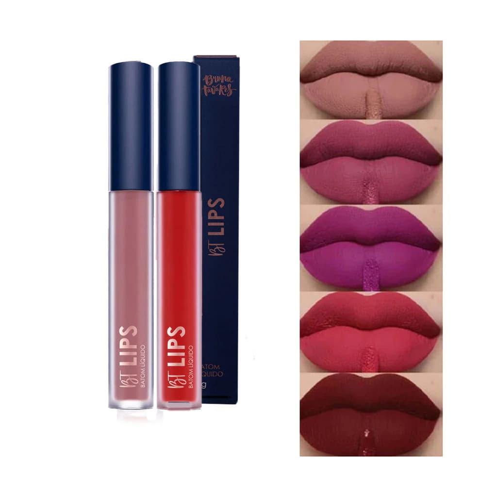 BT Lips Batom Líquido Bruna Tavares - Matte / Longa duração / Alta Pigmentação