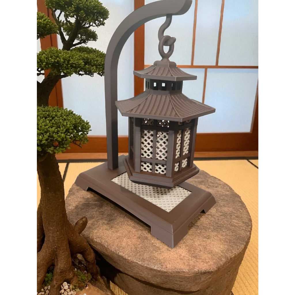 LUMINARIA ORIENTAL SUSPENSA COM BASE E VELA LED