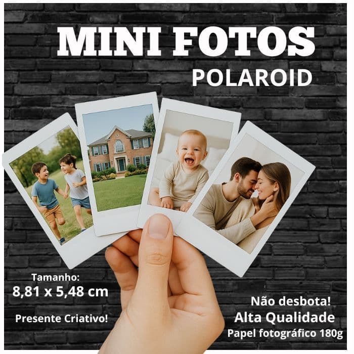 Mini Foto até 45 Unidades - Cabe na capinha de Celular - Alta qualidade - SEM LEGENDAS